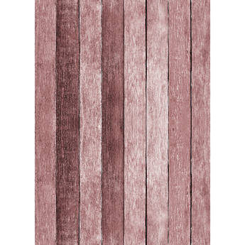 Westcott Rustic Wood Art Canvas Backdrop with Grommets (5 x 7', Red)