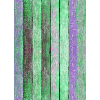 Westcott Rustic Wood Art Canvas Backdrop with Grommets (5 x 7', Bold Green)