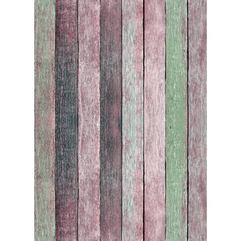 Westcott Rustic Wood Art Canvas Backdrop with Grommets (5 x 7', Vintage Pink)