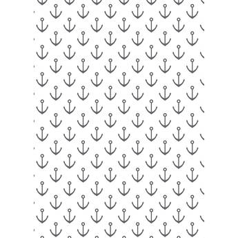 Westcott Anchors Pattern Art Canvas Backdrop with Grommets (5 x 7', Gray)