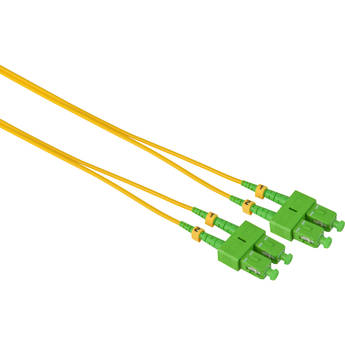 Camplex Duplex APC SC to APC SC Singlemode 9u/125u Fiber Optic Patch Cable (16.4', Yellow)