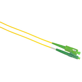 Camplex Simplex APC SC to APC LC Singlemode 9u/125u Fiber Optic Patch Cable (Yellow, 9.8')