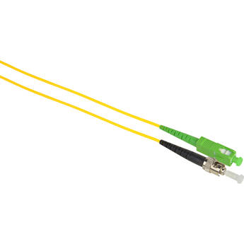 Camplex Simplex APC SC to UPC ST Singlemode 9u/125u Fiber Optic Patch Cable (16.4', Yellow)