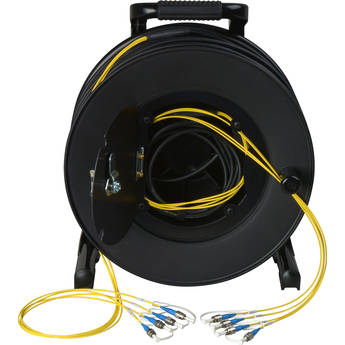 Camplex 4-Channel Fiber Optic Tactical Cable Reel with ST Connectors (750')