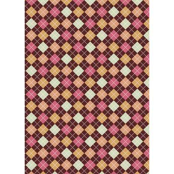 Westcott Diamond Plaid Art Canvas Backdrop with Grommets (5 x 7', Brown)