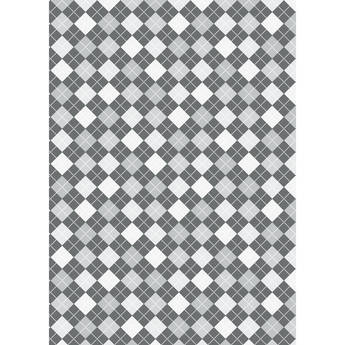 Westcott Diamond Plaid Art Canvas Backdrop with Grommets (5 x 7', Gray)