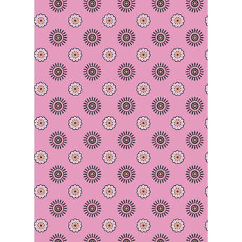 Westcott Ditsy Daisy Art Canvas Backdrop with Grommets (5 x 7', Pink)