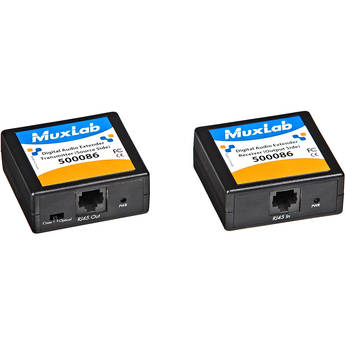MuxLab 500086 Digital Audio Extender Kit over Cat 5e/6 Cable (500' Range)