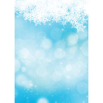 Westcott Snowy Bokeh Art Canvas Backdrop with Grommets (5 x 7', Blue)