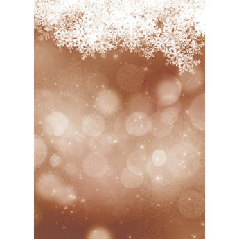 Westcott Snowy Bokeh Art Canvas Backdrop with Grommets (5 x 7', Brown)
