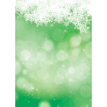 Westcott Snowy Bokeh Art Canvas Backdrop with Grommets (5 x 7', Green)