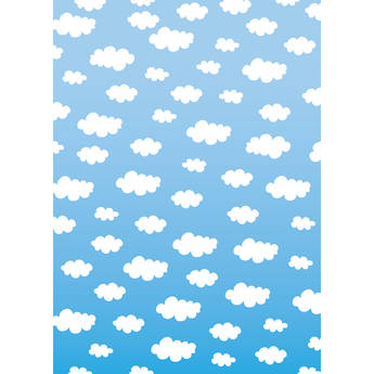 Westcott Classic Clouds Art Canvas Backdrop with Grommets (5 x 7', Multi-Color)