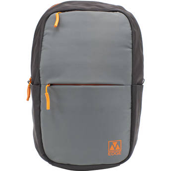 M-Edge Tech 15" Laptop Backpack with Built-In Battery (Gray/Orange)