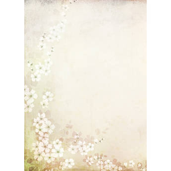 Westcott Floral Watercolor Art Canvas Backdrop with Grommets (5 x 7', Brown)