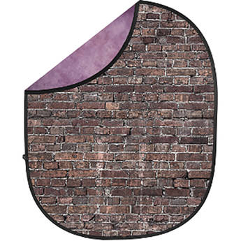 Savage Collapsible 5 x 7' Backdrop (Grunge Brick/Purple)