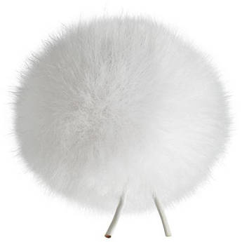 Bubblebee Industries Windbubble Miniature Imitation-Fur Windscreen (Lav Size 4, 42mm, White)