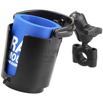 RAM Mounts Short Bar Mount Cup Holder (Fits 0.75-1" Bars)