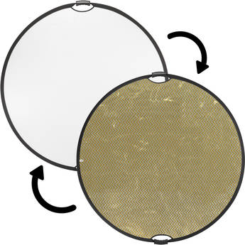 Impact Circular Collapsible Reflector with Handles (Soft Gold/White, 42")