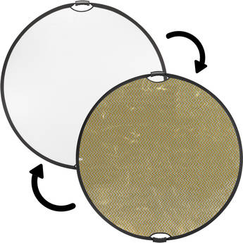 Impact Circular Collapsible Reflector with Handles (Soft Gold/White, 32")