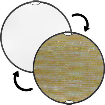 Impact Circular Collapsible Reflector with Handles (Soft Gold/White, 52")