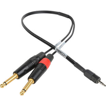 Sescom Dual 1/4" Phone Plug to 3.5mm TRRS Plug Line to Microphone Summing Cable (1')