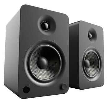 Kanto Living YU6 2-Way Powered Bookshelf Speakers (Matte Black, Pair)
