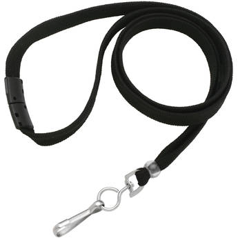 BRADY PEOPLE ID 3/8" Breakaway Lanyard with Swivel Hook (Black, 100-Pack)