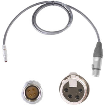 Nebtek 4-Pin LEMO Male to 4-Pin XLR Male Power Cable (RED to XLR, 3')