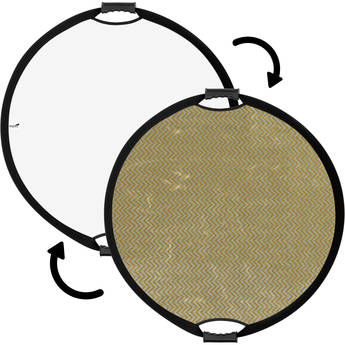 Impact Circular Collapsible Reflector with Handles (Soft Gold/White, 22")