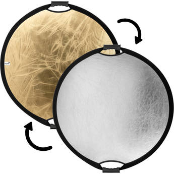 Impact Circular Collapsible Reflector with Handles (Gold/Silver, 22")