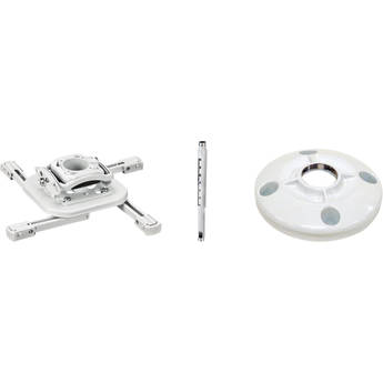 Chief Projector Ceiling Mount Kit with Universal Mount, 12-18" Adjustable Extension and 6" Ceiling Plate (White)