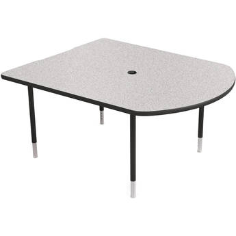 Balt MediaSpace Multimedia & Collaboration Table (Small, Gray Nebula Laminate, Black Edge, Black Legs)