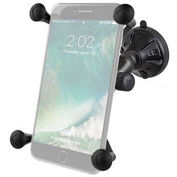 RAM Mounts Composite Twist Lock Suction Cup Mount with Universal X-Grip Large Phone Holder
