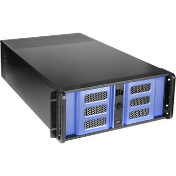iStarUSA D-407LSE-BL-TS859 4-Bay 4U Rackmount Chassis with 8" Touch Screen LCD