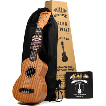 KALA Learn to Play Soprano Ukulele Starter Kit (Mahogany)
