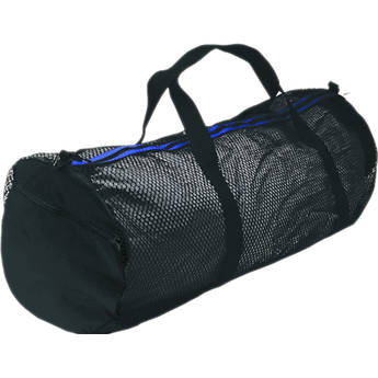 Innovative Scuba Concepts Heavy-Duty Mesh/Nylon Deluxe Duffel Bag (Large, Black/Blue)