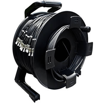 Tactical Fiber Systems DuraTAC Armored SM Tactical Fiber Cable & Reel with 12 ST Connectors (2000')