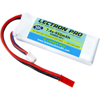 Common Sense RC Lectron Pro 7.4V 950mAh 30C LiPo Battery with JST Connector for Blade 200 QX and CX/CX2/CX3