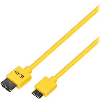 ikan Slim High-Speed Mini-HDMI to HDMI Cable (Yellow, 3')