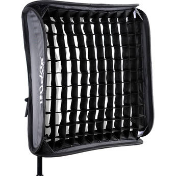 Godox S-Type Bowens Mount Flash Bracket with Softbox and Grid Kit (31.5 x 31.5")