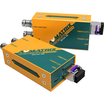 AVMATRIX 3G-SDI Fiber Optic Extender Transmitter & Receiver Set