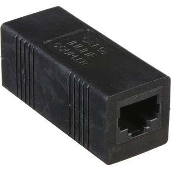 Tera Grand Cat 5e Female to Cat 5e Female Molded Inline Coupler Adapter (Black)