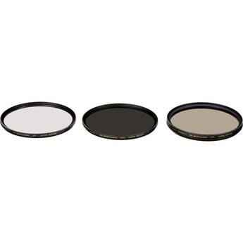 Vivitar 67mm UV, Circular Polarizer, and Solid Neutral Density 0.9 Three-Piece Filter Kit
