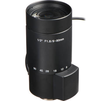 Kowa LMVZ990A-IR 1/2" f/1.8 Day/Night IR-Corrected Lens (9-90mm) for CCTV