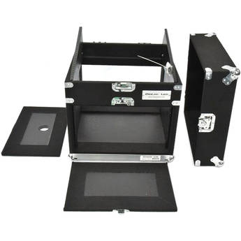 DeeJay LED Slant Rack Drive Tour Case (8 RU for Amplifier, 10 RU for Mixer)