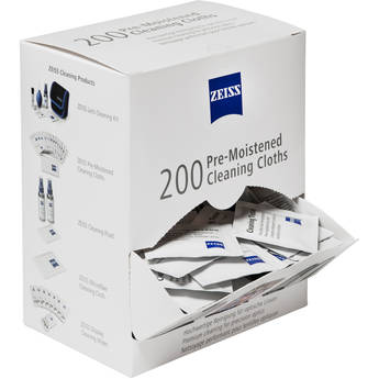 ZEISS Pre-Moistened Cleaning Cloths (Box of 200)