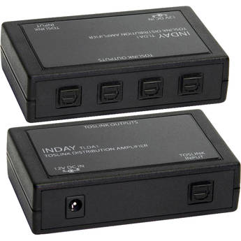 Inday TOSLINK 4-Output Optical Distribution Amplifier/Repeater
