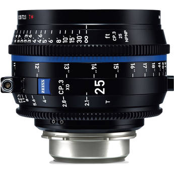 ZEISS CP.3 XD 25mm T2.1 Compact Prime Lens (PL Mount, Feet)