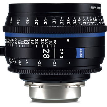 ZEISS CP.3 28mm T2.1 Compact Prime Lens (Canon EF Mount, Feet)
