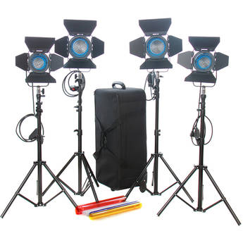 CAME-TV Fresnel Tungsten Video Spotlight 4-Light Kit (Two 650W and Two 300W)